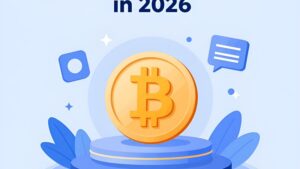 Футуристический интерфейс с золотыми монетами Биткоин для максимизации дохода на кранах Honey-Faucet в 2026 году